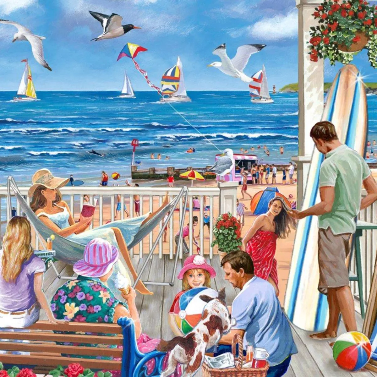House of Puzzles All On Deck Legpuzzel 1000 Stuks - Multicolor