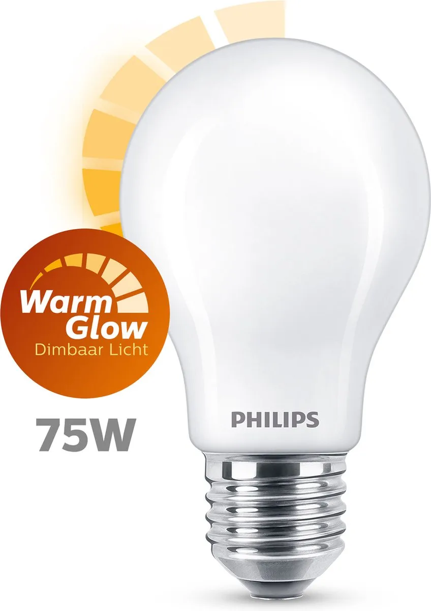 Philips LED Lamp Mat 7.5W E27 - Warmwit - 2700K