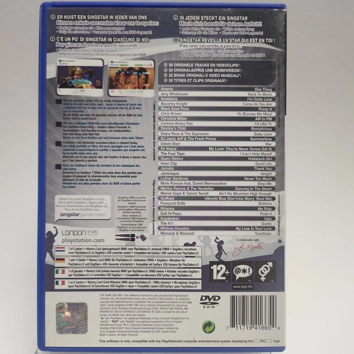 Sony PlayStation SingStar R&B - 2 Spelers
