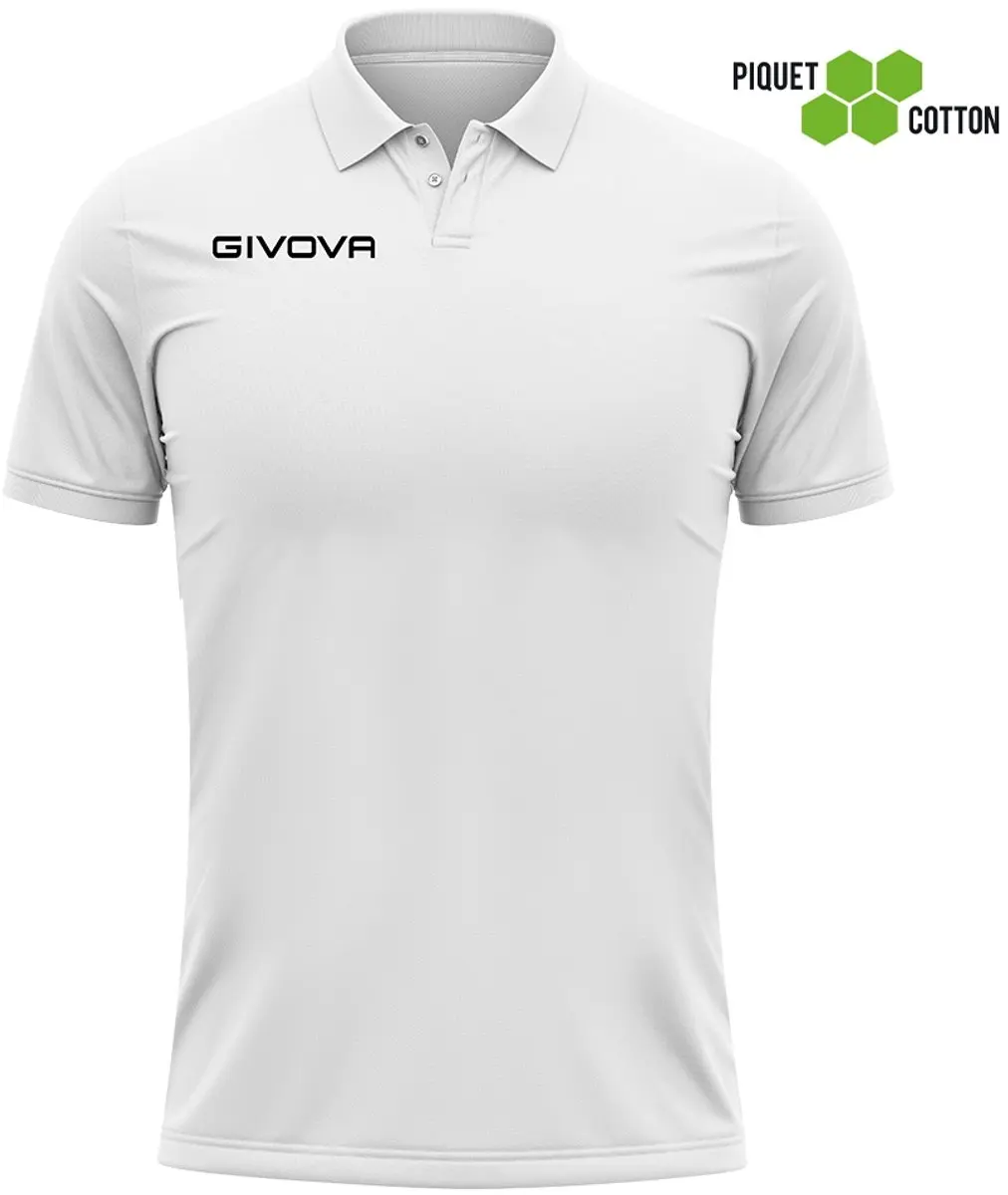 Polo Givova Polo Cotone Piquet Zomer Wit 2xl