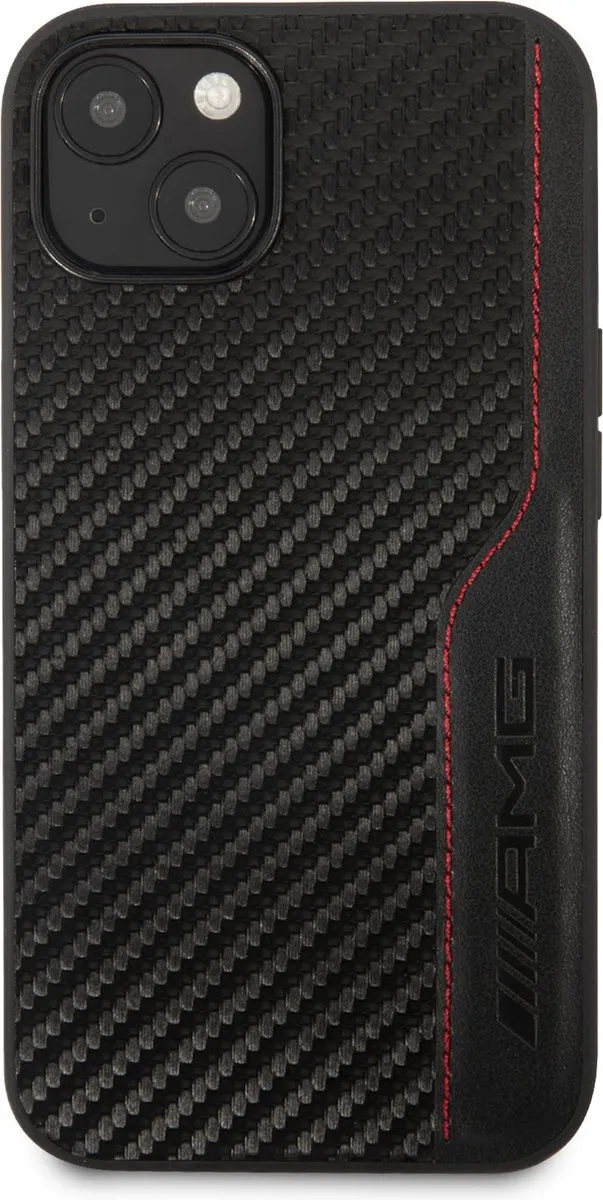 Mercedes-Benz Pu Leather Back Cover iPhone 13 Mini - Zwart