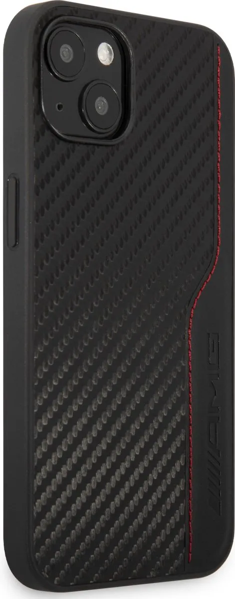 Mercedes-Benz Pu Leather Back Cover iPhone 13 Mini - Zwart