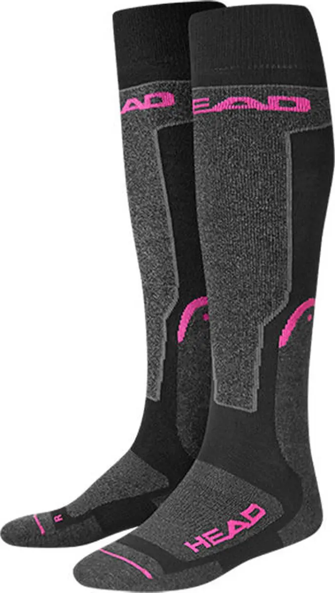 HEAD unisex ski race kneehigh black/rose violet