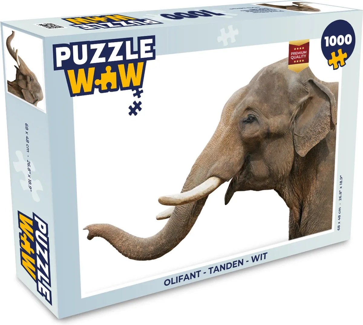 PuzzleWow Olifant Tanden Legpuzzel 1000 Stuks - Multicolor