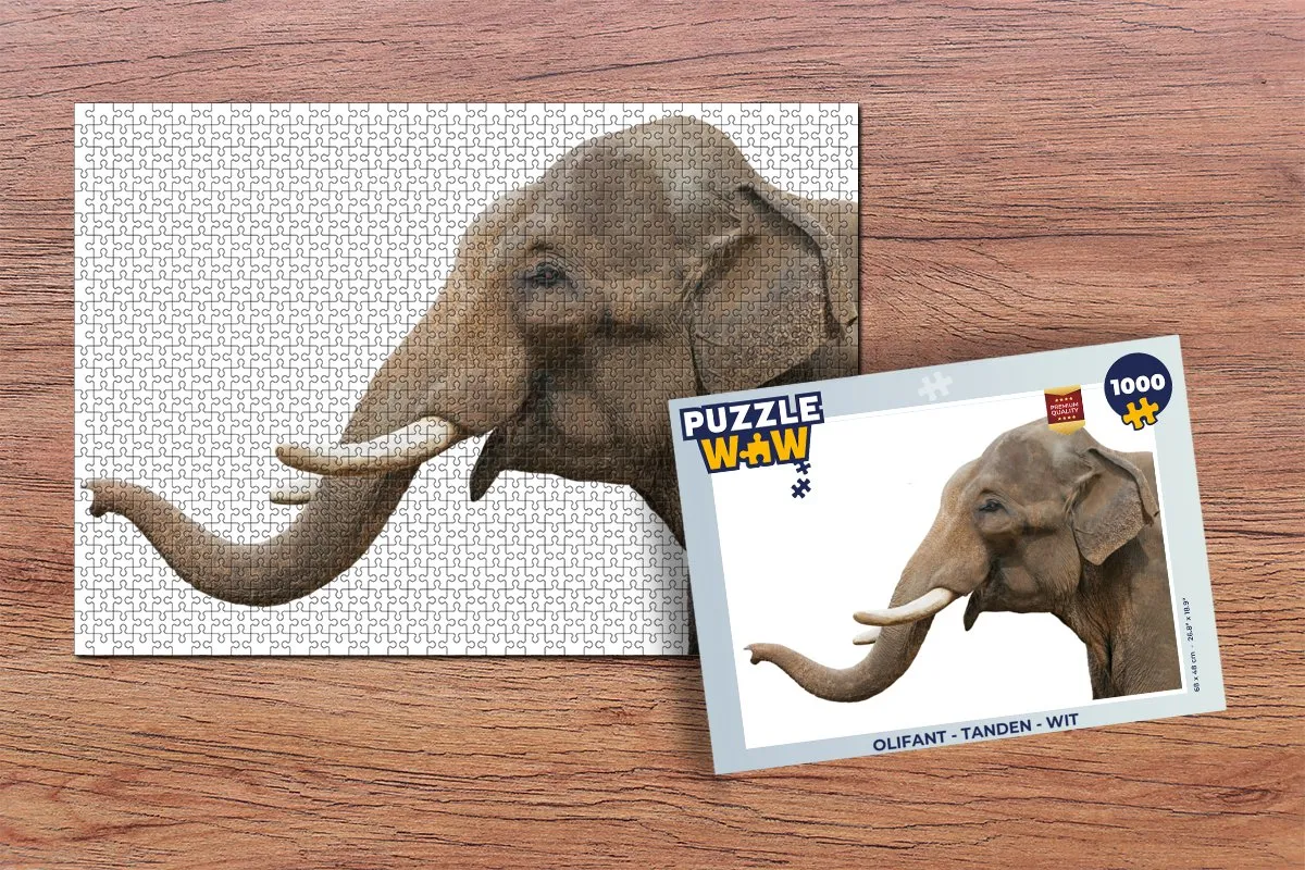 PuzzleWow Olifant Tanden Legpuzzel 1000 Stuks - Multicolor