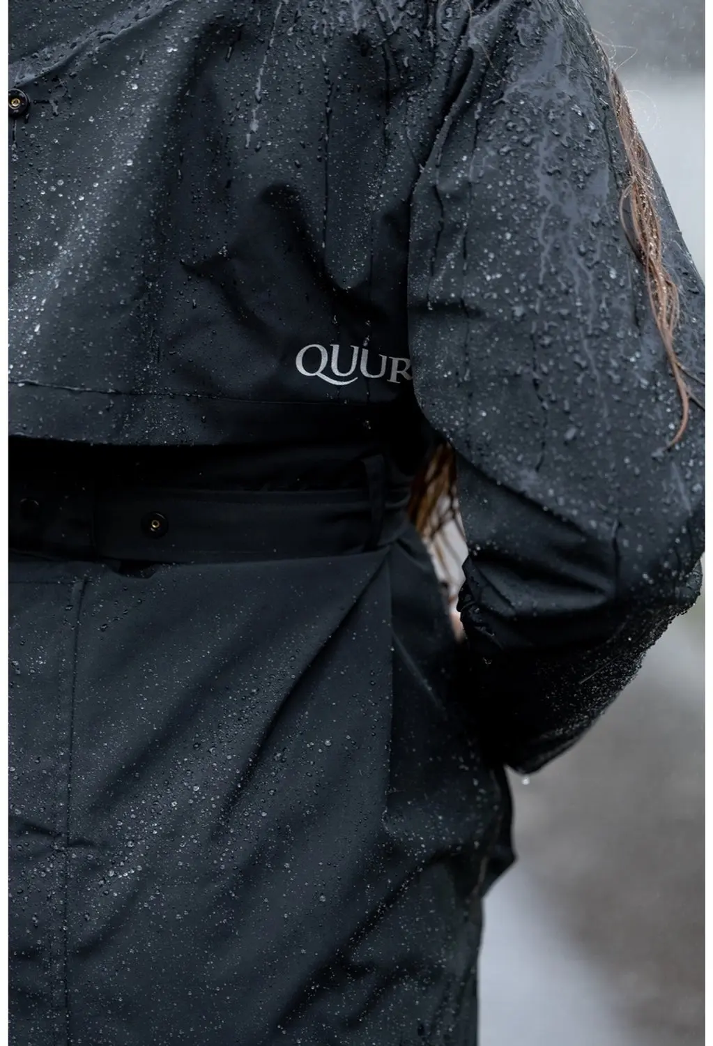 QUUR Qrain Lange Regenjas - S - Zwart - afbeelding 5 van 6
