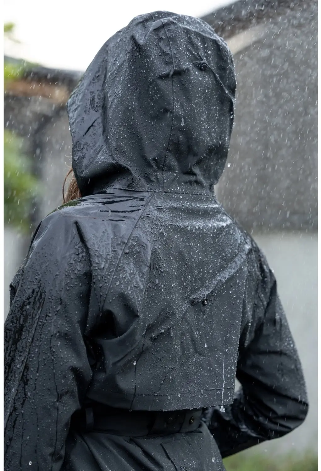 QUUR Qrain Lange Regenjas - S - Zwart - afbeelding 6 van 6