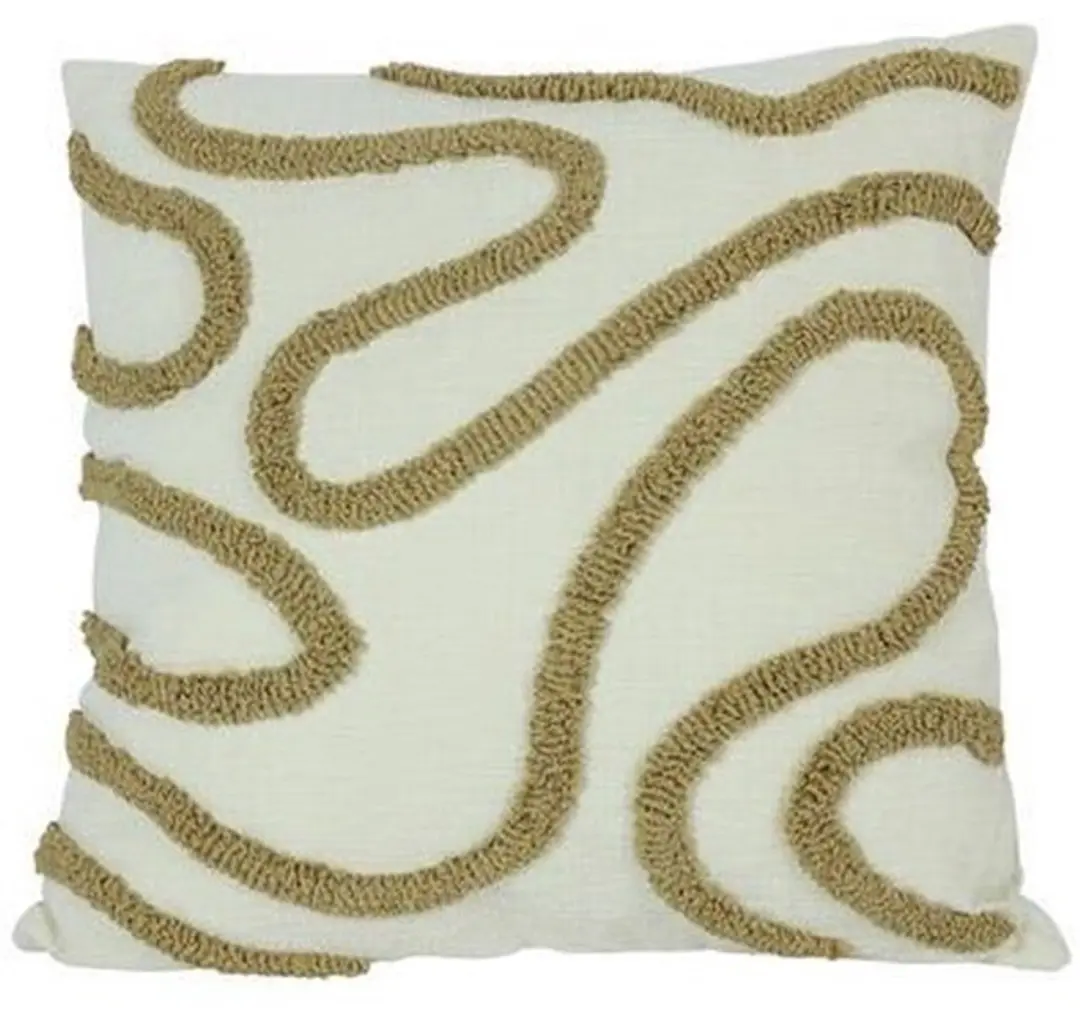 Countryfield kussen Luus decoratief speelgoedkussen wit bruin 45cm.