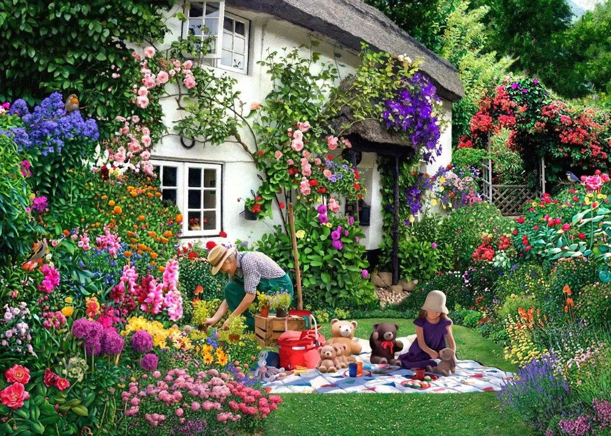 House Of Puzzles Teddy Bears Picnic Legpuzzel 500 XL - Multicolor
