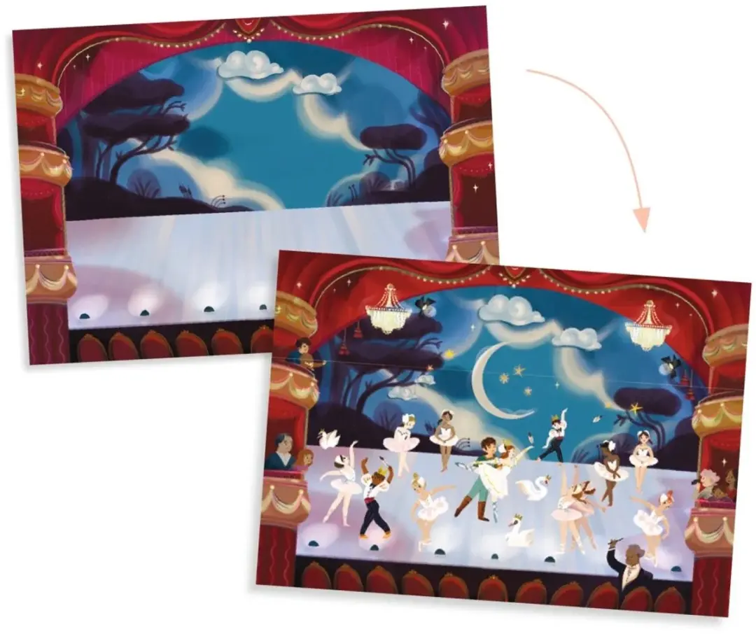 Djeco Jonge Balletdansers Transferstickers - 100 Stuks + 3 Decors