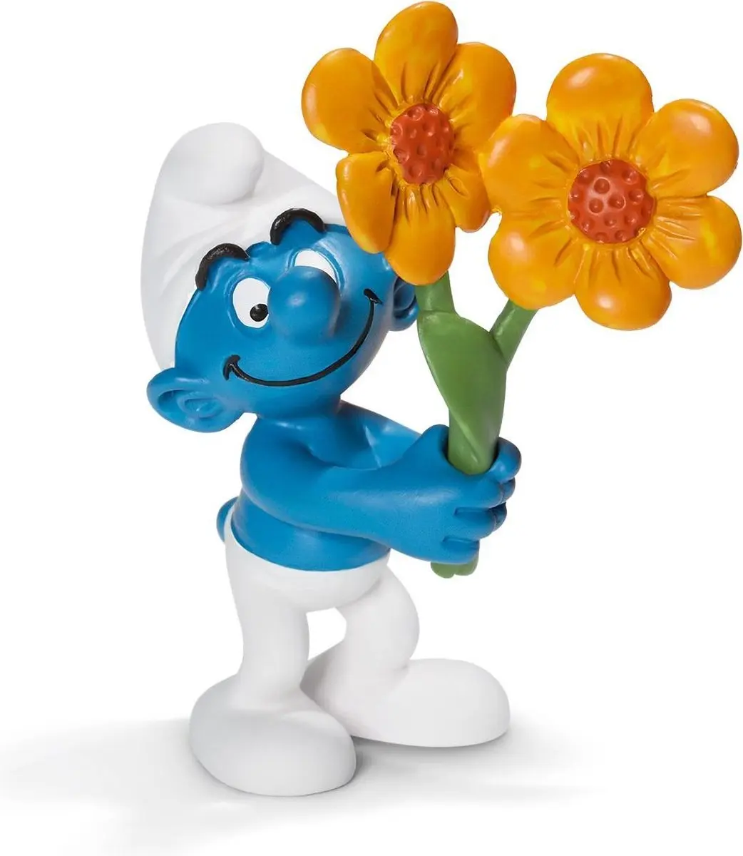 Schleich Dank je wel Smurf met dankbloemen