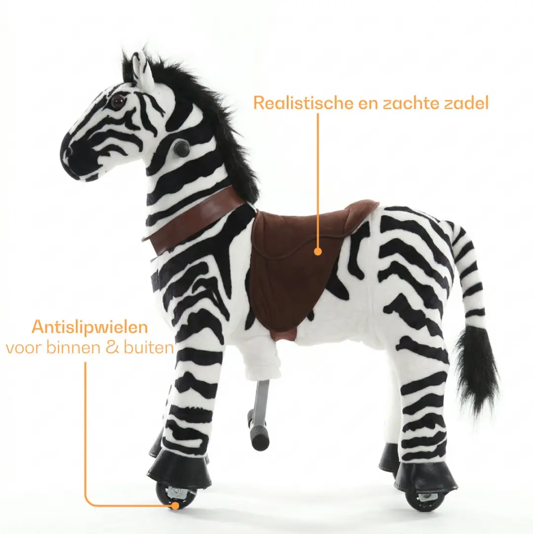 Vrooomy Mechanisch Zebra S Rijpaard 5100665 - Zwart - afbeelding 3 van 6
