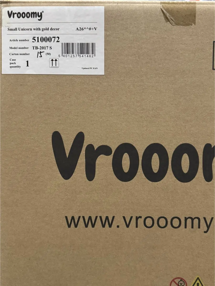 Vrooomy Mechanisch Rijpaard Eenhoorn - Goud - afbeelding 6 van 6