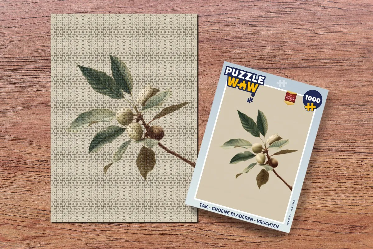 PuzzleWow Tak Groene Bladeren Vruchten Legpuzzel 1000 Stuks