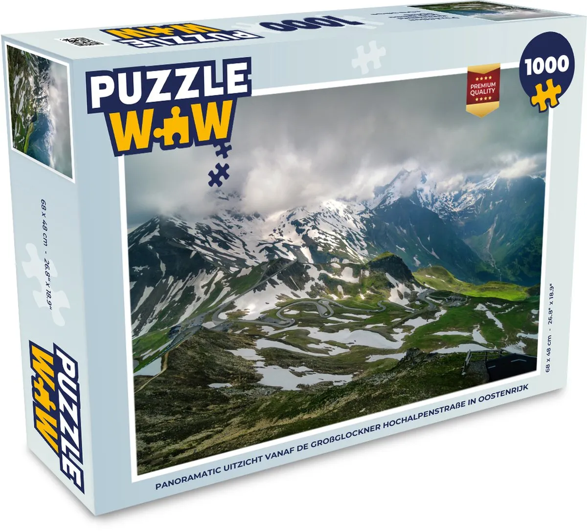 PuzzleWow Panoramatic Großglockner Legpuzzel 1000 Stuks - Multicolor