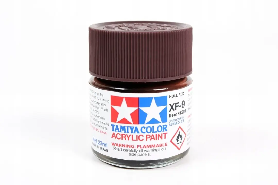 Tamiya Acrylverf Mat Bruin 23ml XF-9 Hull Red