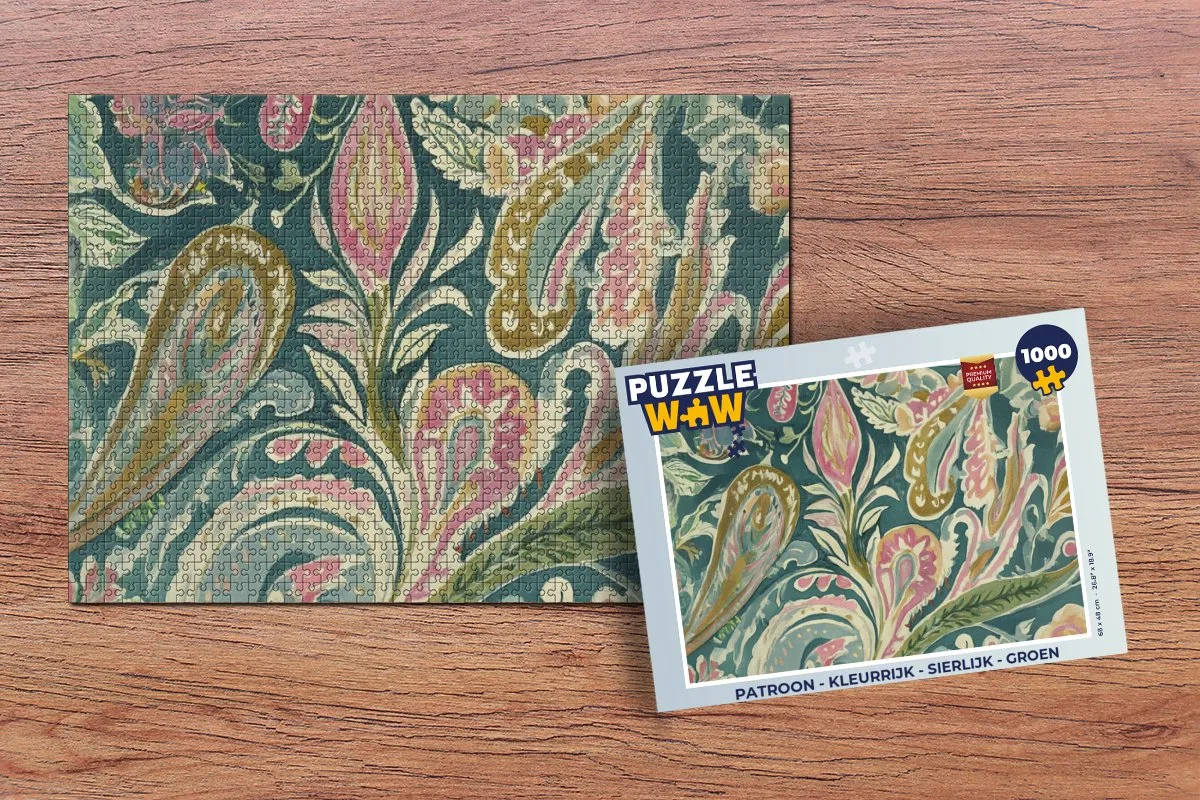 PuzzleWow Legpuzzel 1000 Stuks - Groen Sierlijk