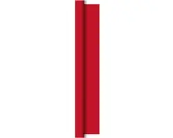 Duni Dunisilk Tafellaken op Rol - Rood 118x500cm