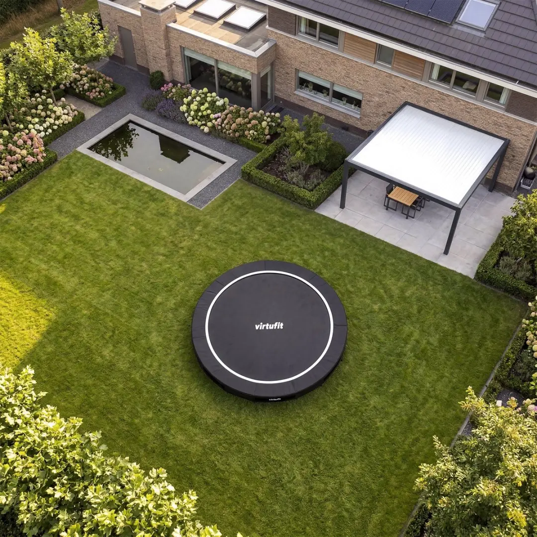 Virtufit Inground Trampoline Ø305cm - Zwart - afbeelding 5 van 6