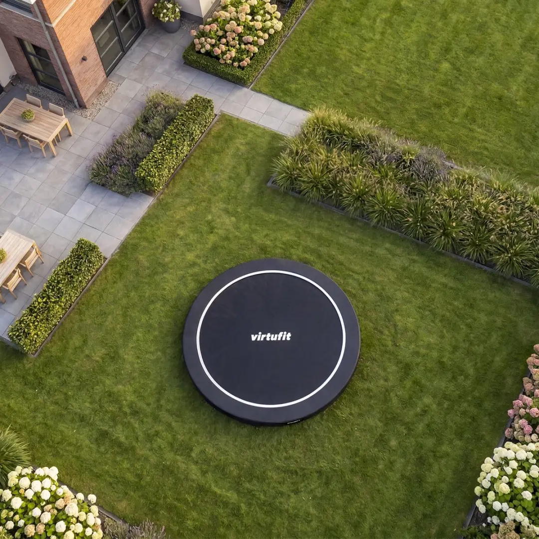 Virtufit Inground Trampoline Ø366cm - Zwart - afbeelding 5 van 6