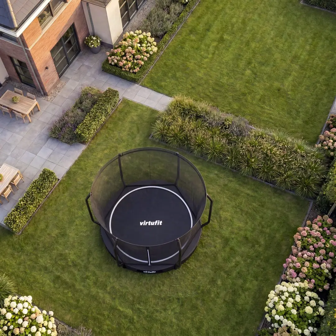 Virtufit Inground Trampoline Ø366cm - Zwart - afbeelding 6 van 6