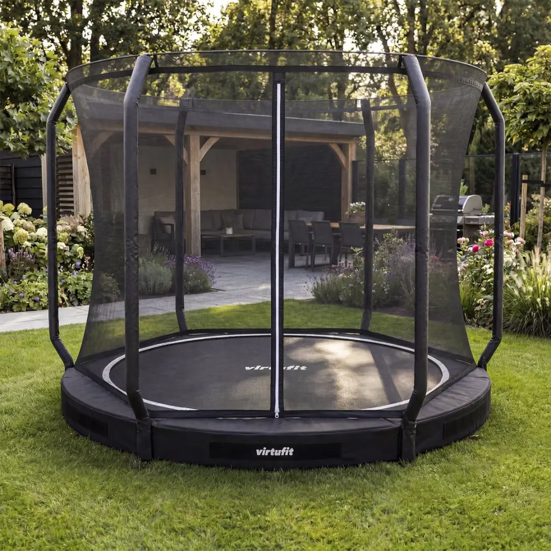 Virtufit Inground Trampoline Ø251cm - Zwart - afbeelding 5 van 6