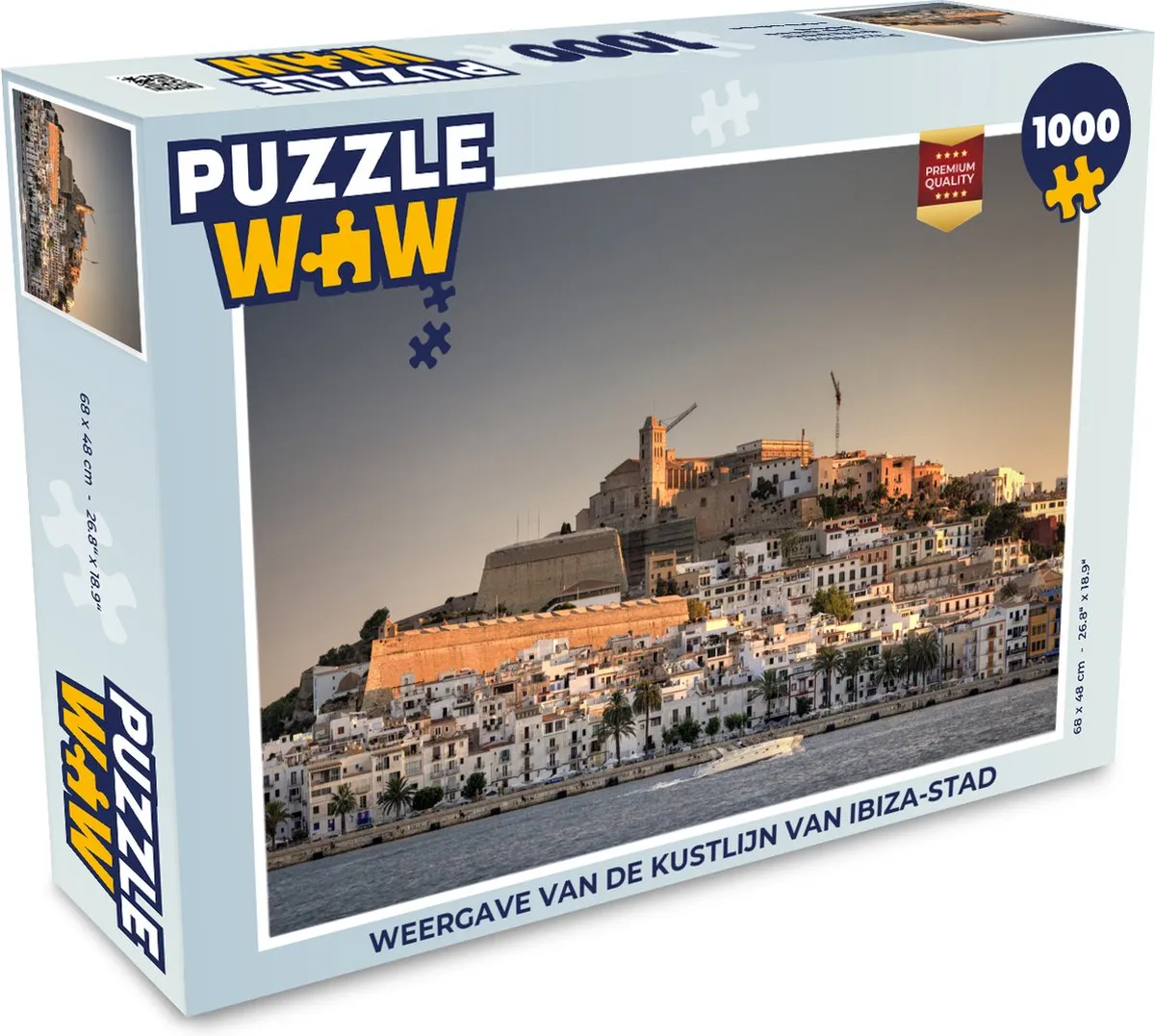PuzzleWow Ibiza-stad Legpuzzel 1000 Stuks