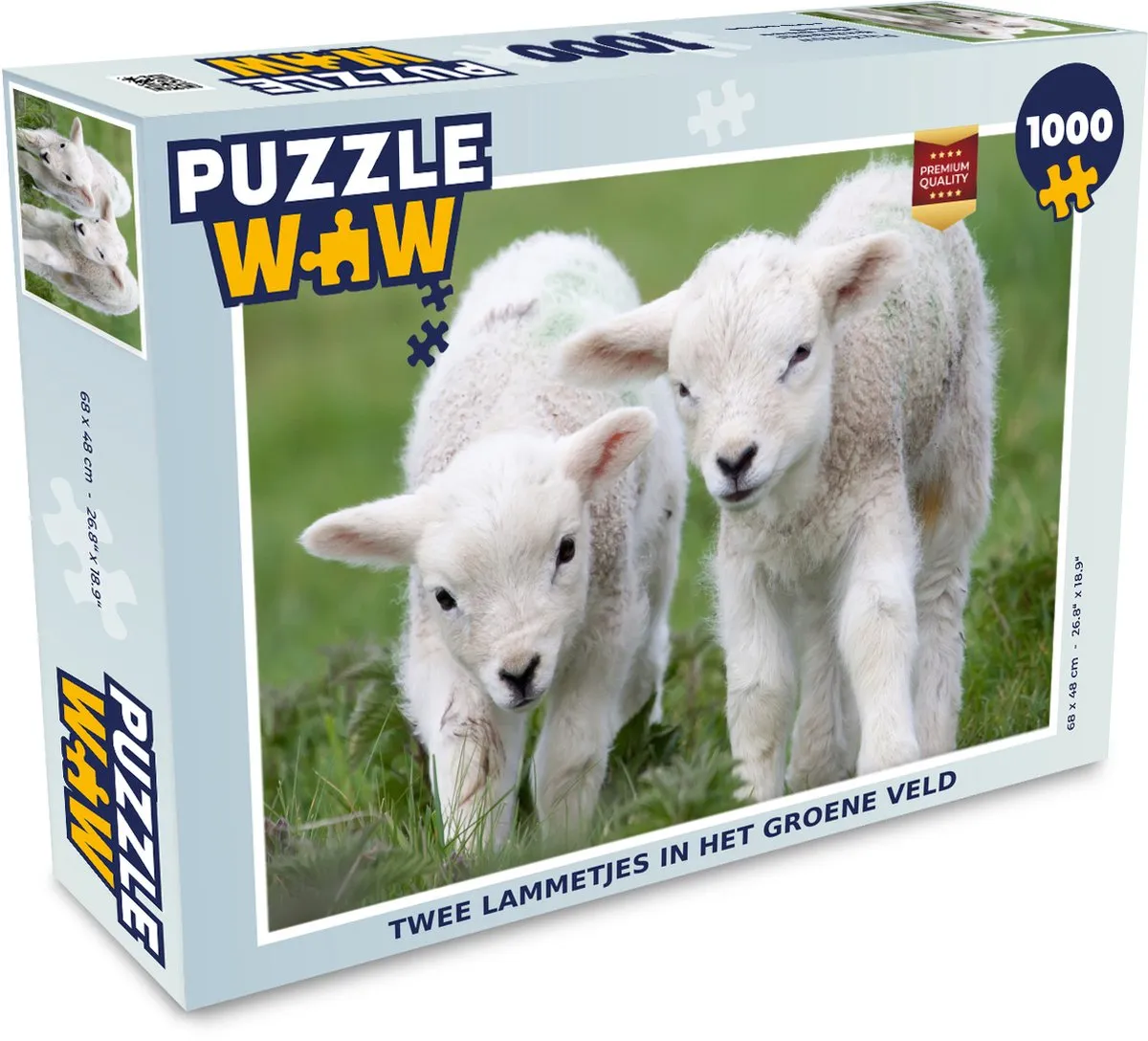 PuzzleWow Legpuzzel Twee lammetjes 1000 Stuks