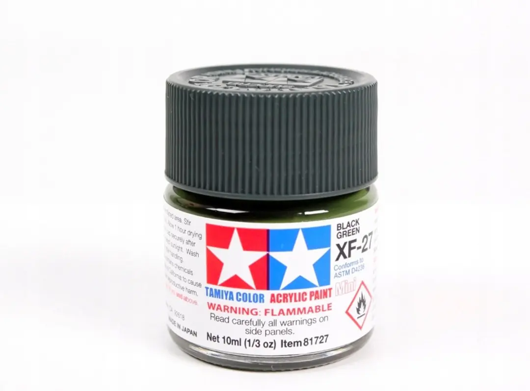 Tamiya Acrylverf Zwart Groen Mat 10ml XF-27