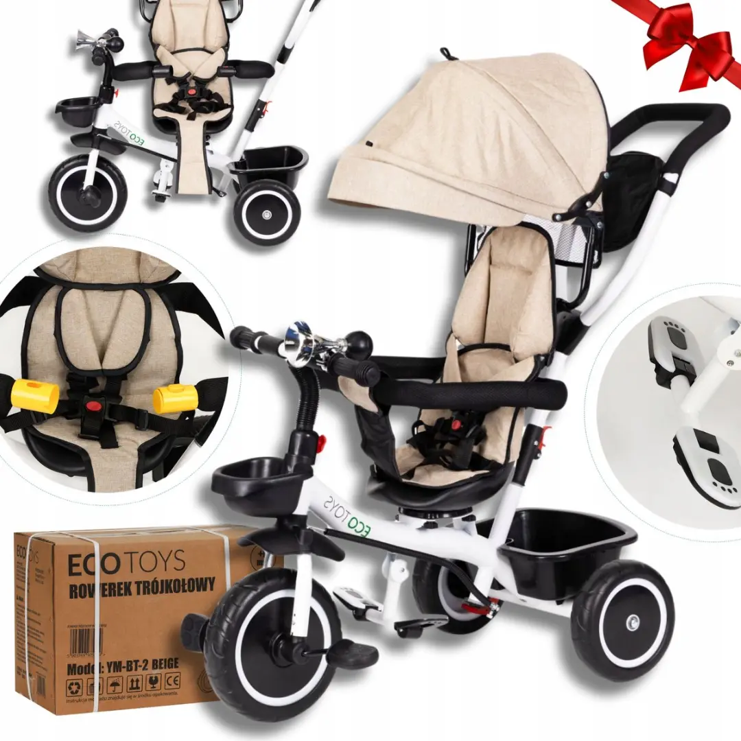 Driewieler 3-in-1 met Draaibare Zit en Kap