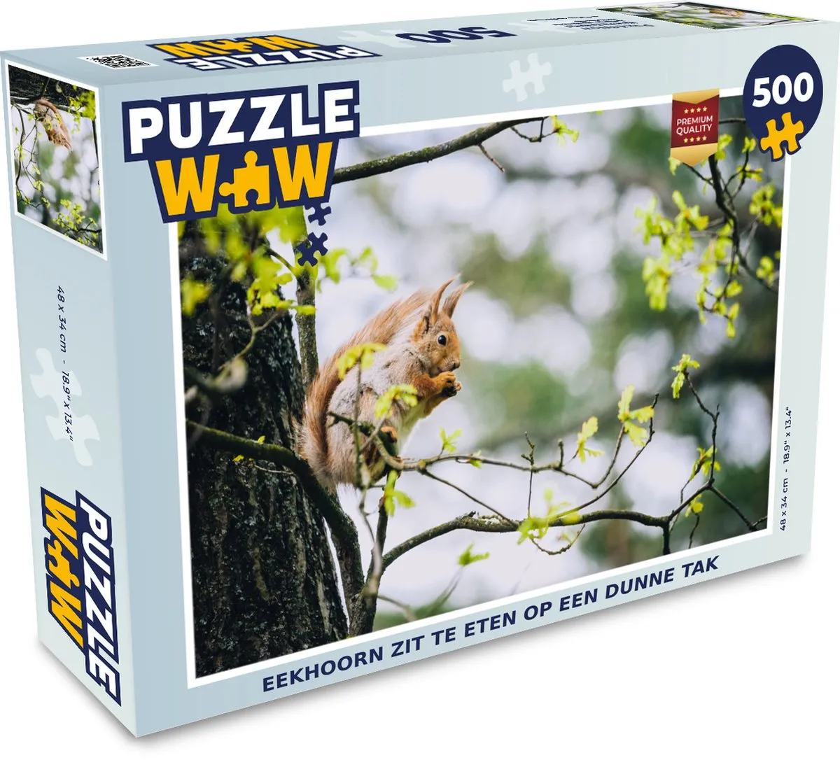 PuzzleWow Legpuzzel Eekhoorn 500 Stuks