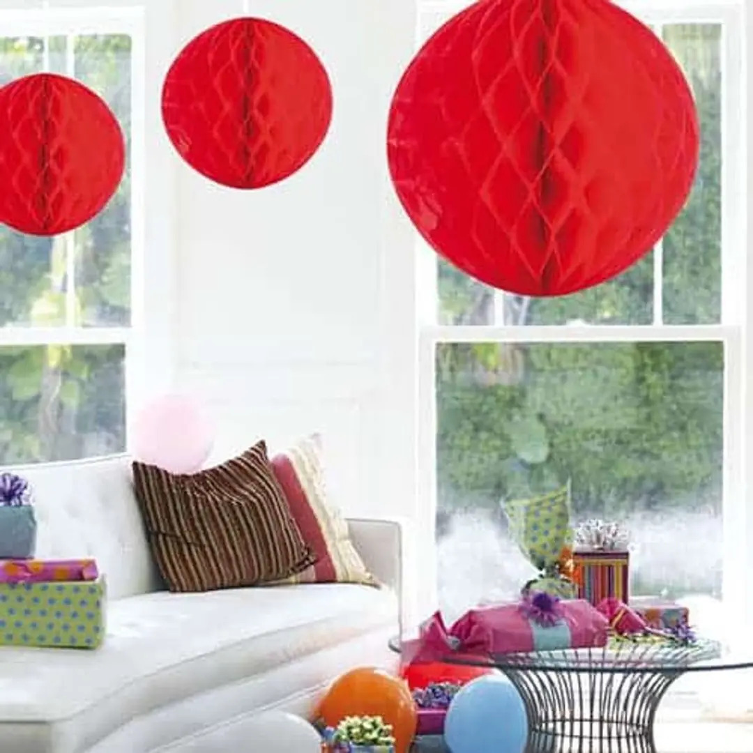 Honeycomb Folat Sinterklaasversiering Rood 30cm