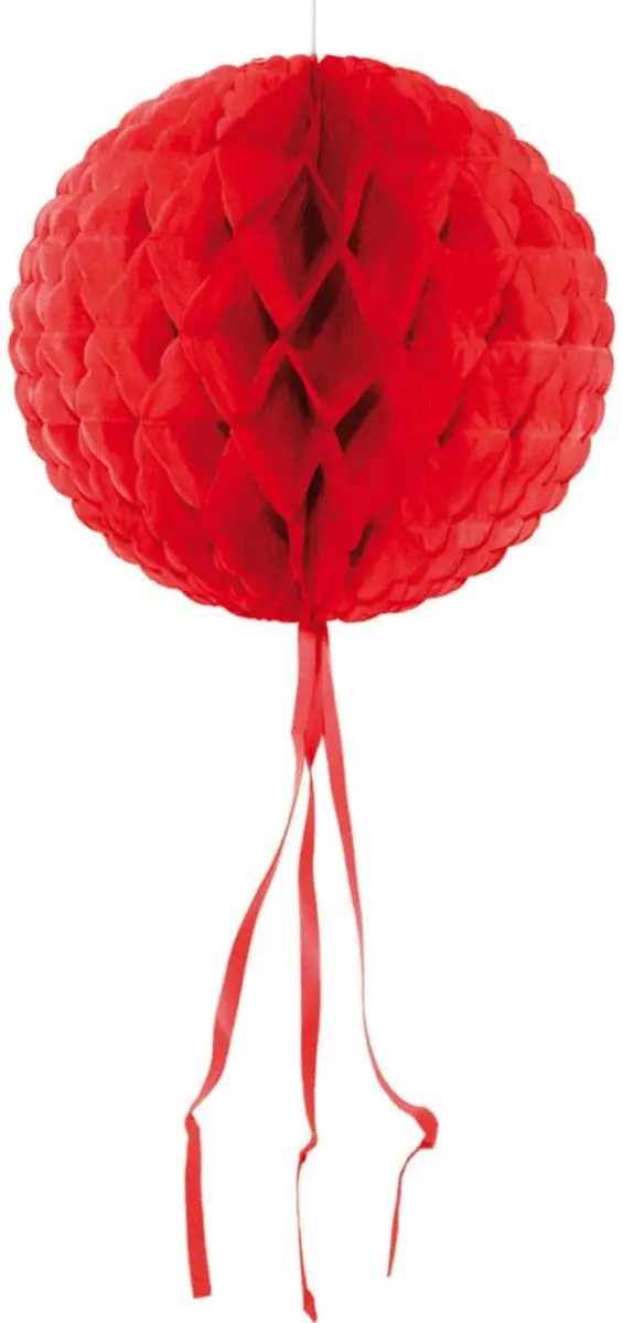 Honeycomb Folat Sinterklaasversiering Rood 30cm