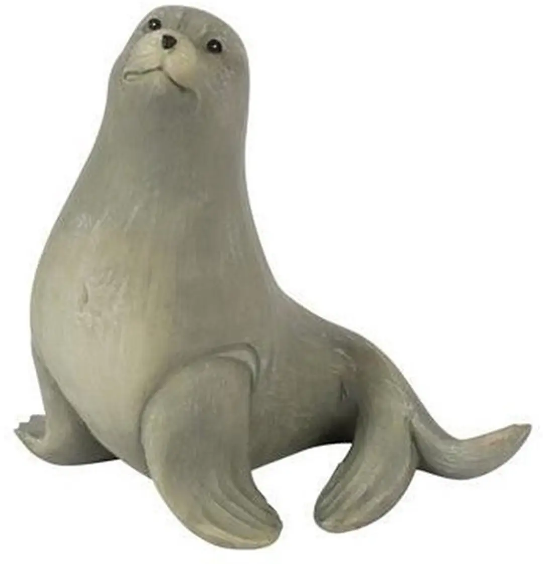 Countryfield zeehond knuffel grijs speelgoed decoratie 7,5x13cm.