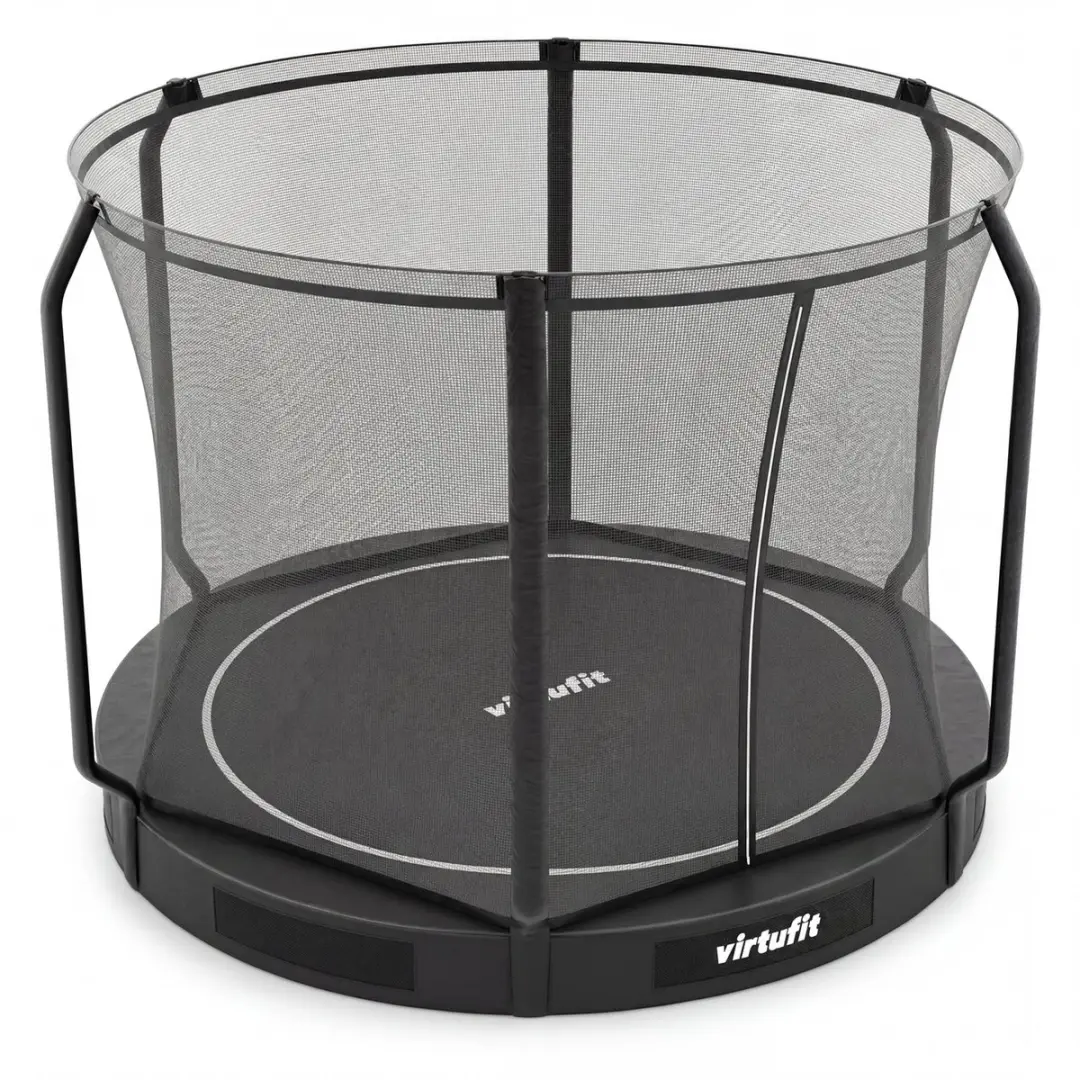 Virtufit Inground Trampoline Ø305cm - Zwart - afbeelding 3 van 6