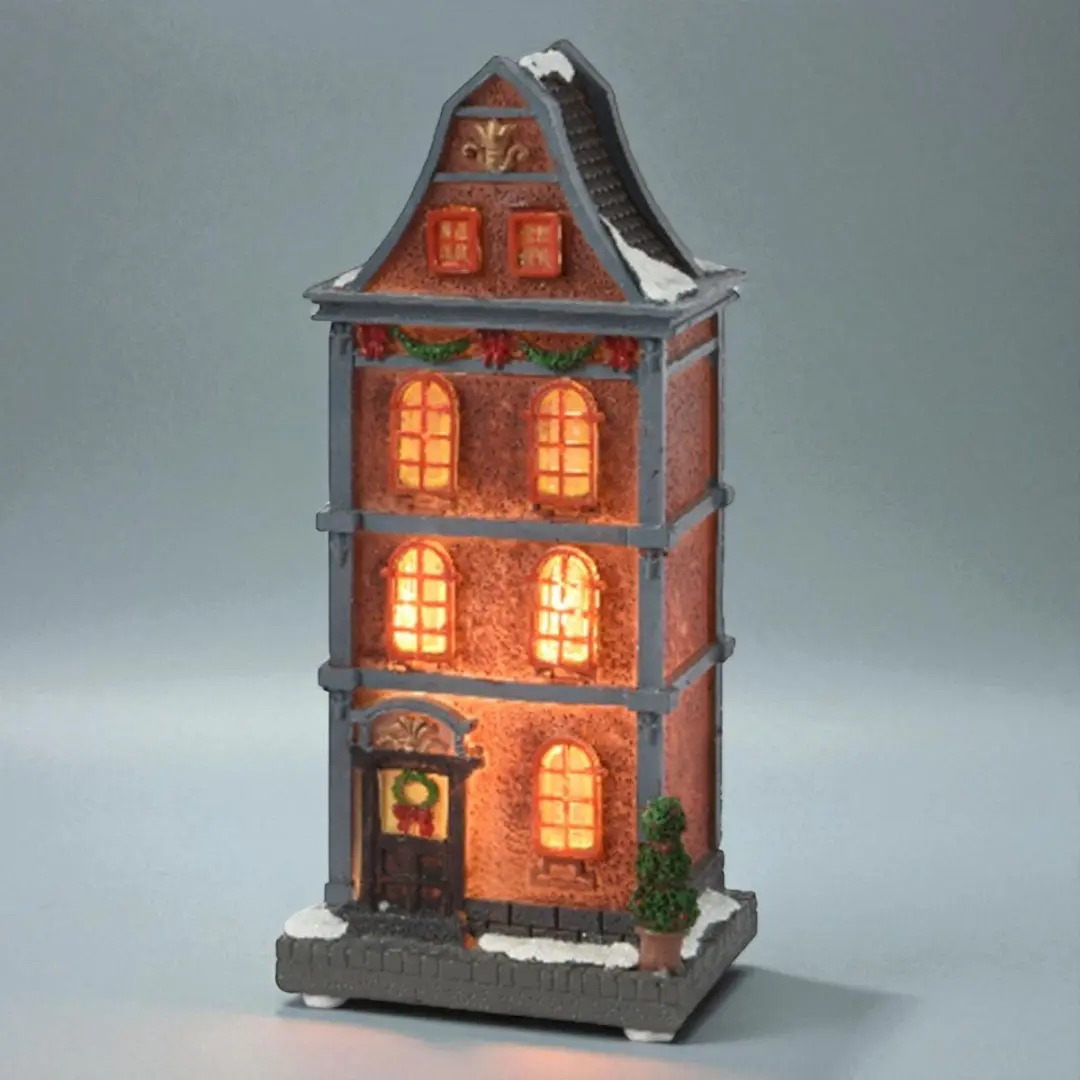 Bruin LED kersthuisje