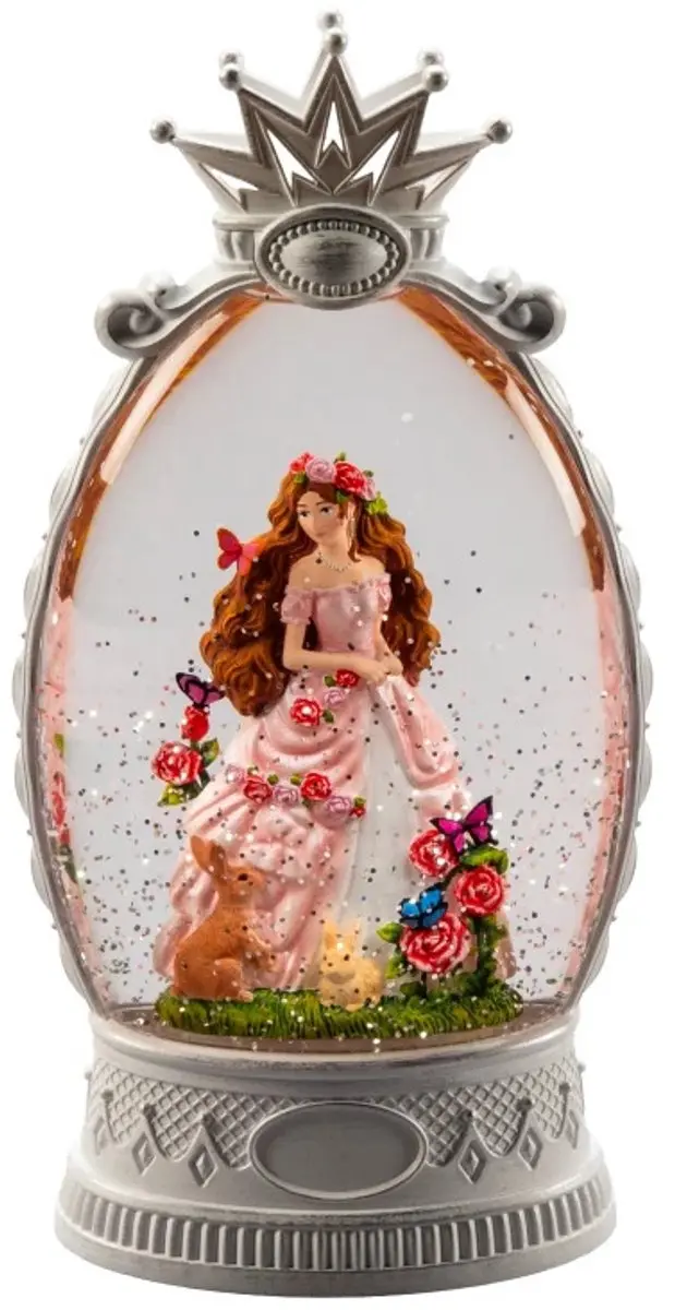 Konstsmide LED Sneeuwlantaarn Waterspinner Prinses Antiek Wit