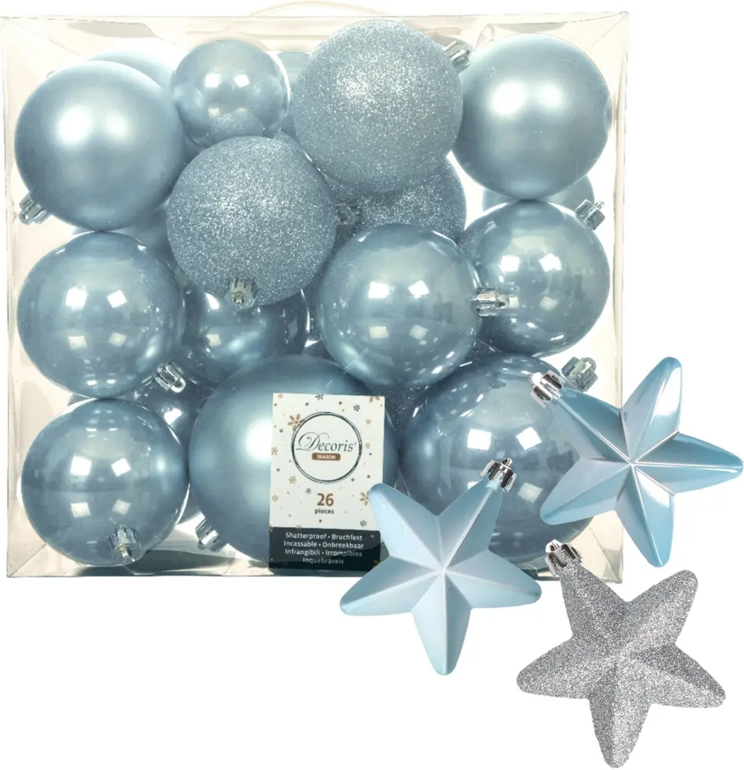Kerstballen en sterren ornamenten