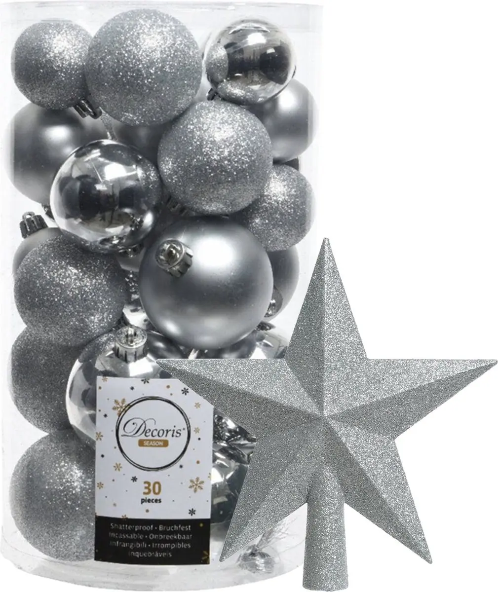 Decoris kerstballen 30x stuks