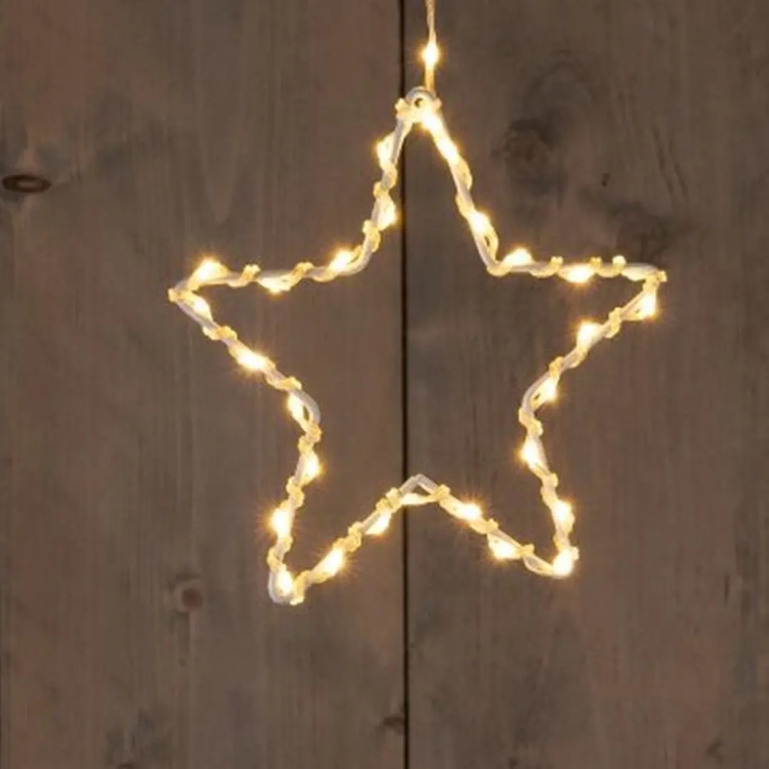 Anna's Collection Lichtgordijn Ster 186 LEDs 90x80cm Warm wit - afbeelding 2 van 6