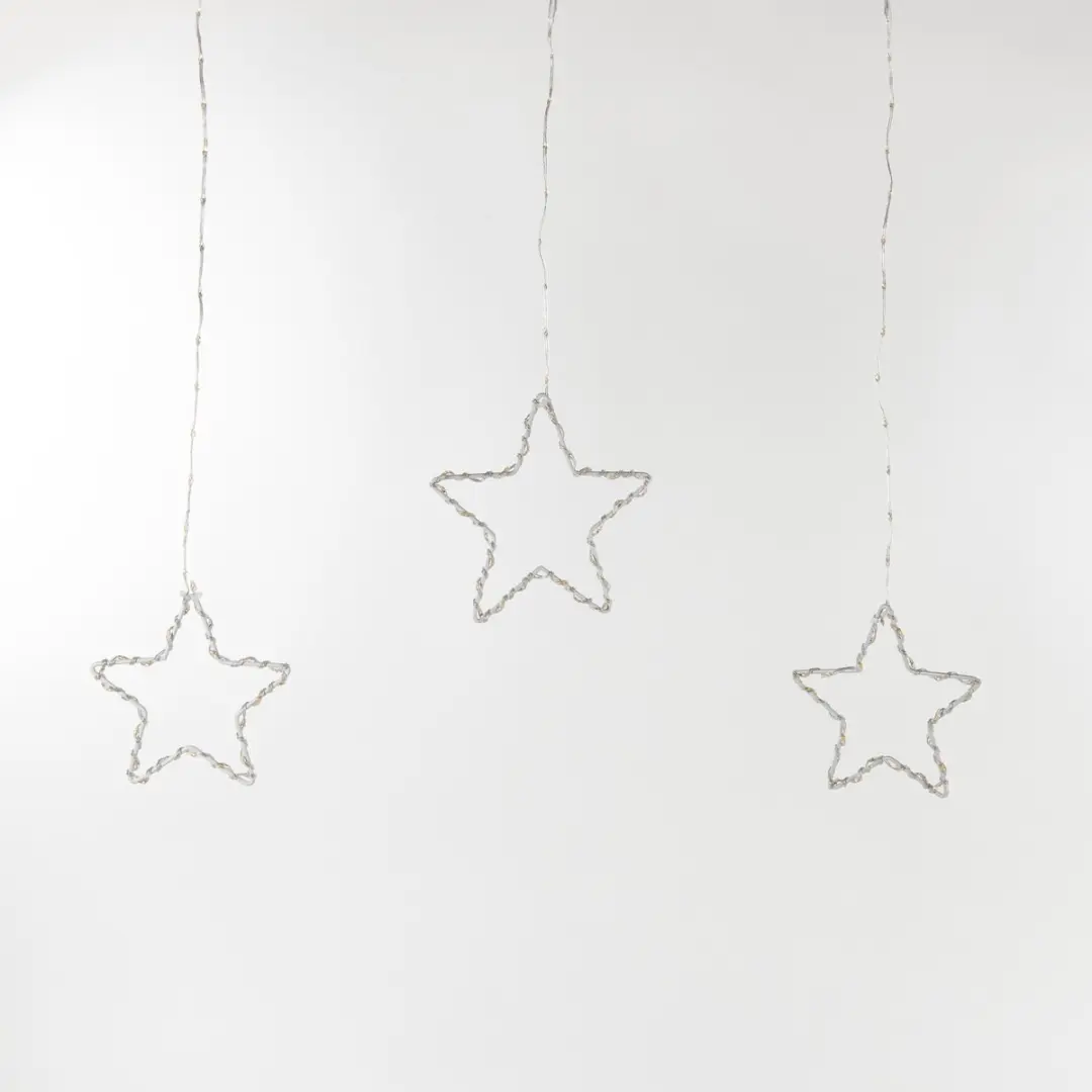 Anna's Collection Lichtgordijn Ster 186 LEDs 90x80cm Warm wit