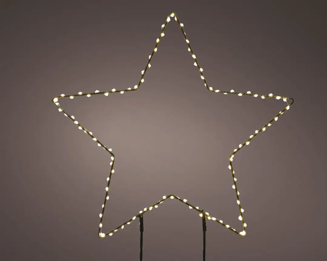 Metalen prik kerstster met 180 LED lampjes voor buiten