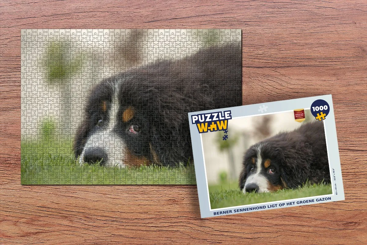 PuzzleWow Berner Sennenhond Legpuzzel 1000 Stuks - Multicolor