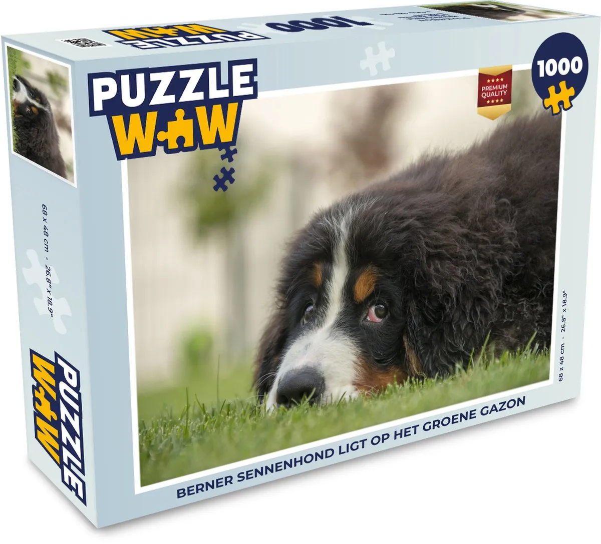 PuzzleWow Berner Sennenhond Legpuzzel 1000 Stuks - Multicolor