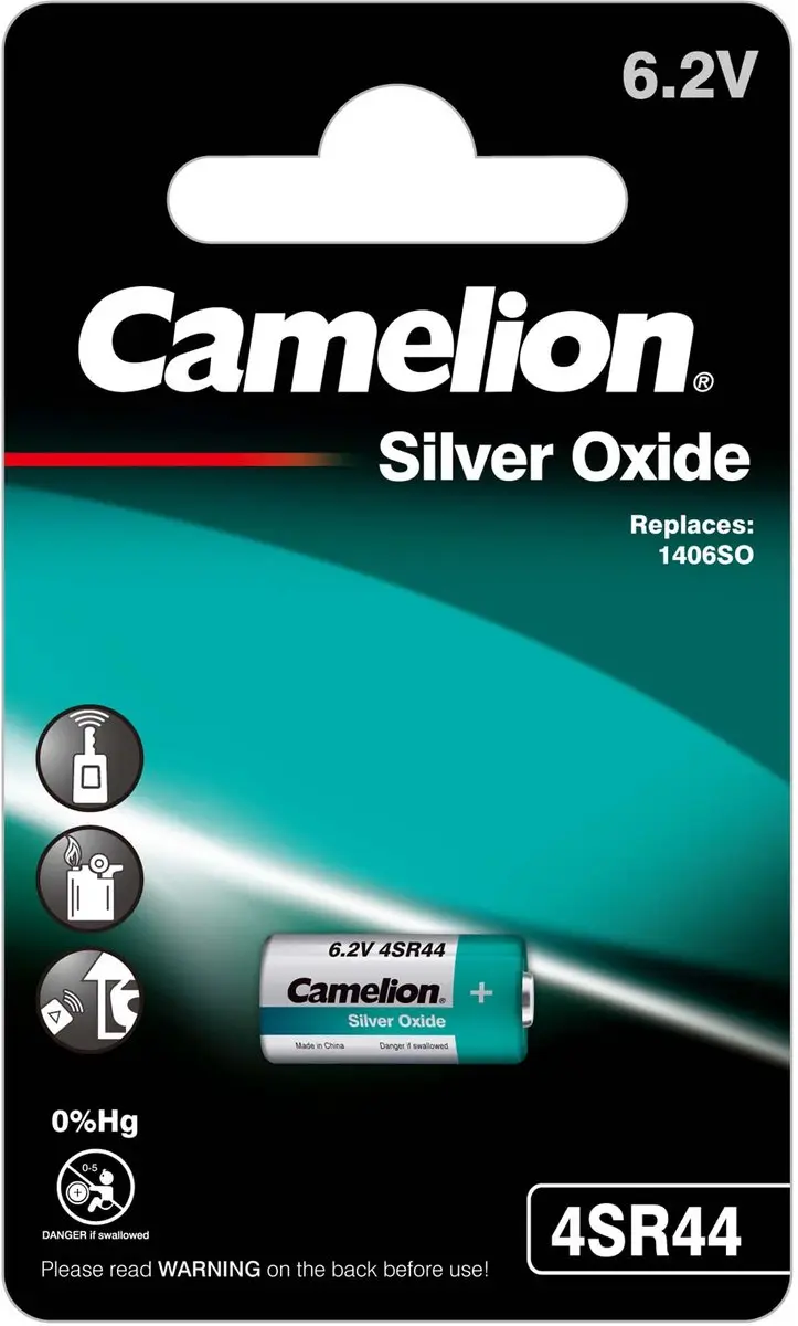 Camelion Silver Oxide 4SR44 6,2v 0% Mecury