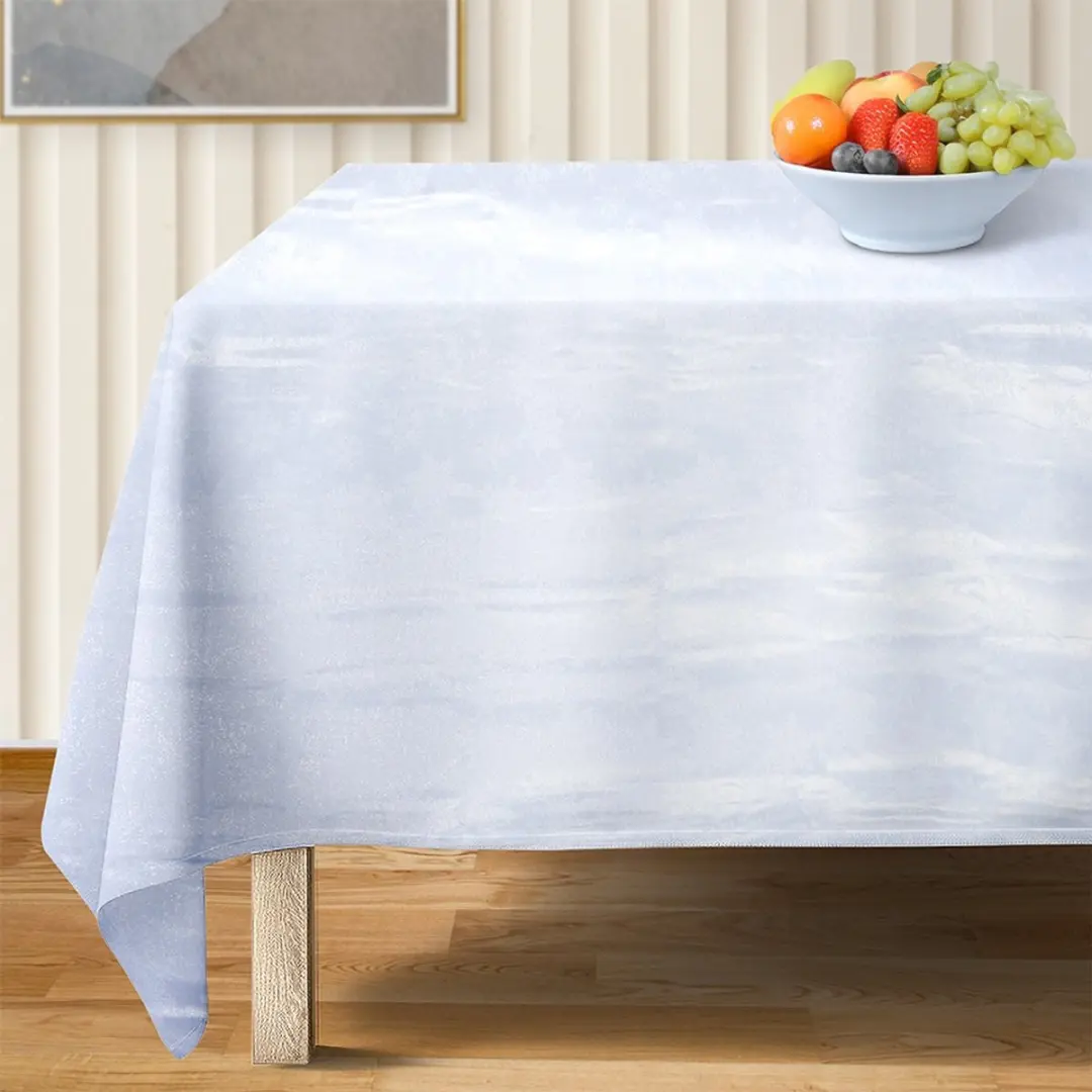 Excellent Houseware Tafellaken 220x150cm - Witte Polyester - afbeelding 2 van 6