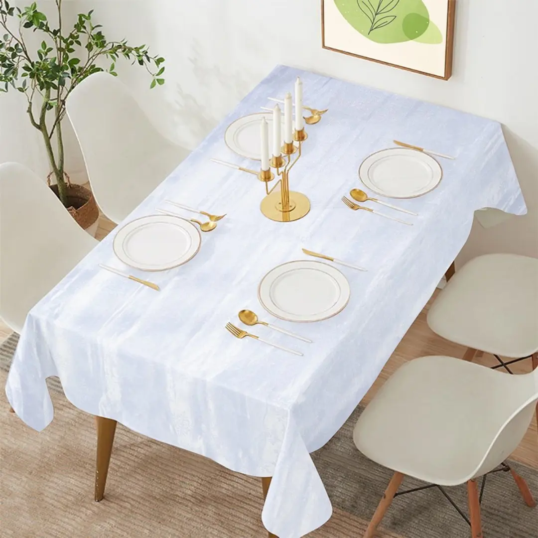 Excellent Houseware Tafellaken 220x150cm - Witte Polyester - afbeelding 5 van 6
