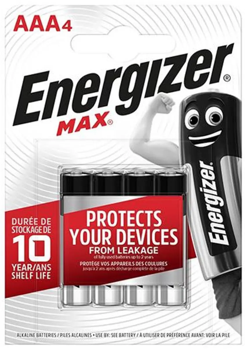 Energizer Max LR03 AAA Batterijen - 4 Stuks - afbeelding 3 van 3