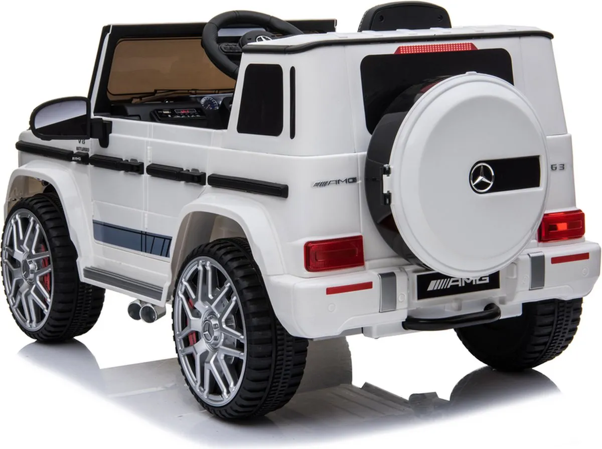 Mercedes-Benz G63 AMG Elektrische Kinderauto 12V - Wit - MPN 43078