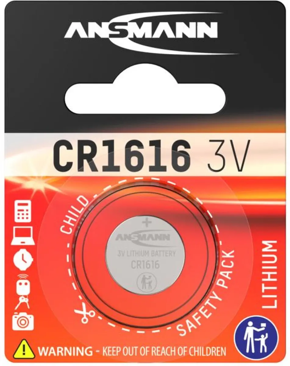 Ansmann Lithium CR 1616 Knoopcelbatterij 10mAh - afbeelding 5 van 5